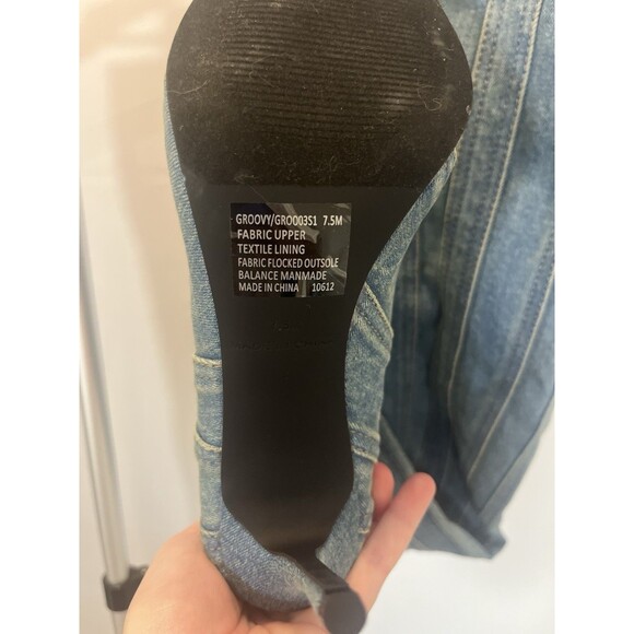 Steve Madden Over The Knee Blue Jean Groovy Boots- Size 7.5 Women's - Picture 4 of 10